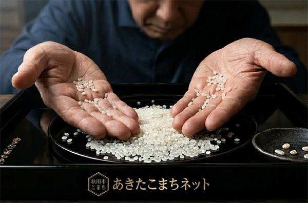 熟練スタッフによるお米の厳選・選別風景